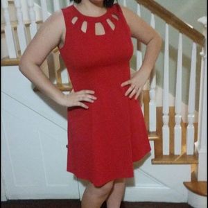 Red formal dress